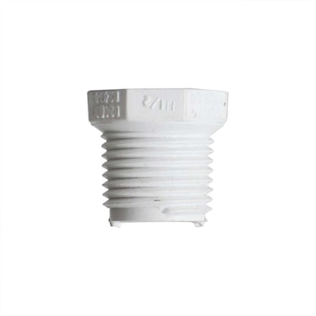 Thrifco Plumbing 1/2 Inch x 1/4 Inch Threaded x Threaded PVC Bushing SCH 40 8113552